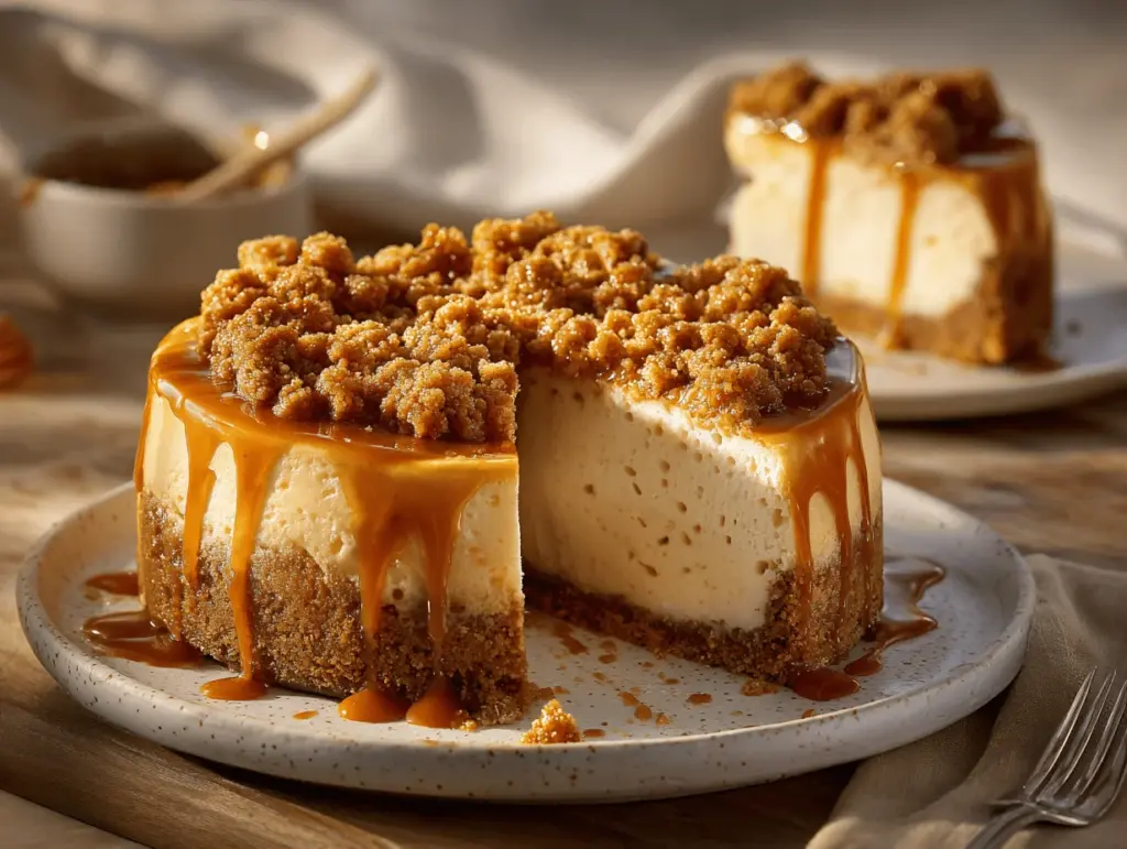 apple cider donut cheesecake - featured image