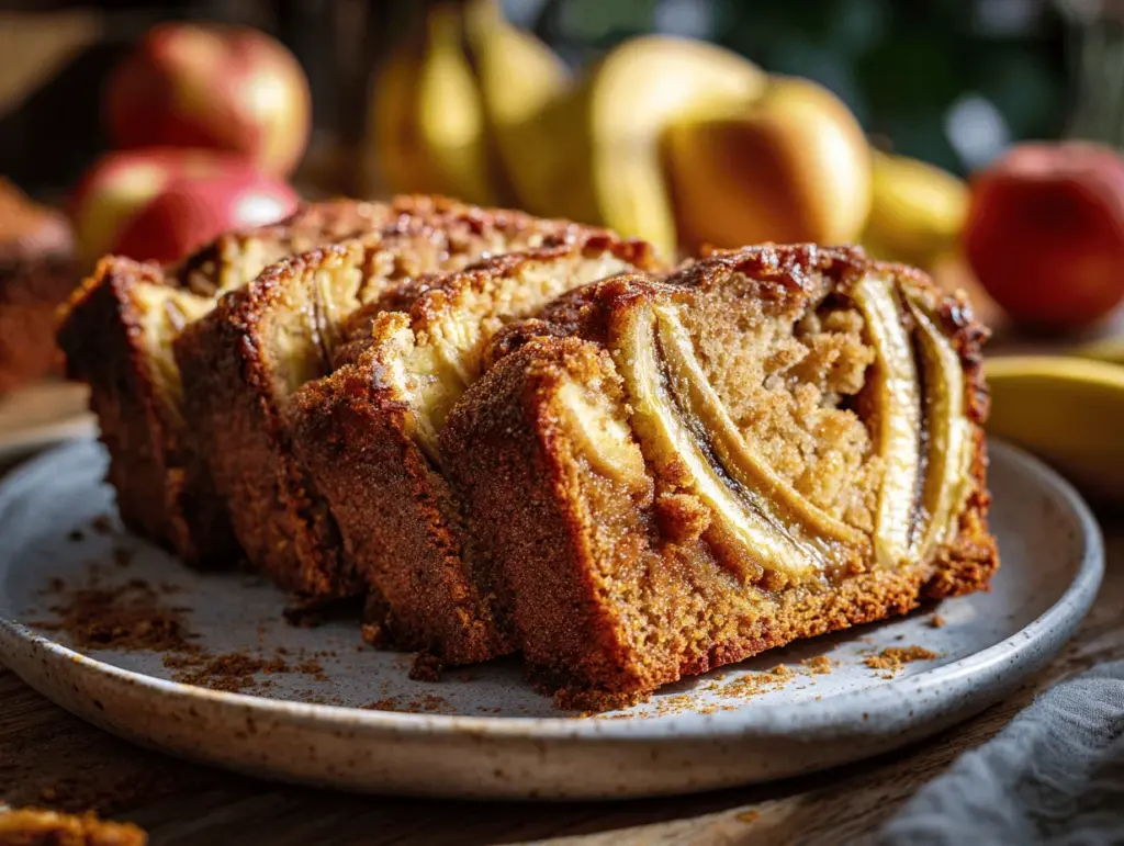 apple cinnamon banana bread - featured image