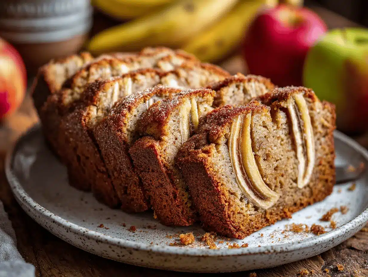 apple cinnamon banana bread preparation steps