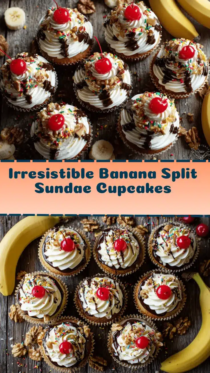 banana split sundae cupcakes recipe
