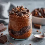brownie batter protein overnight oats - featured image