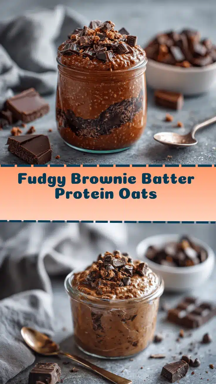 brownie batter protein overnight oats recipe