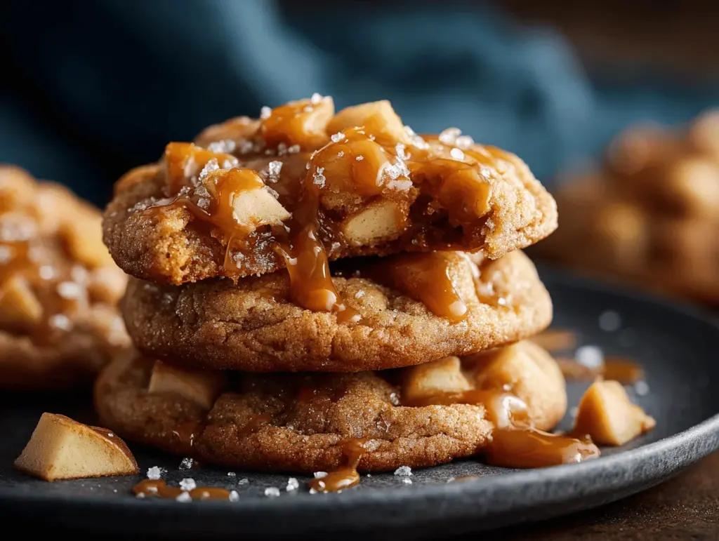 caramel apple cookies - featured image