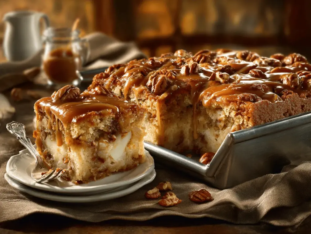 Caramel Apple Pecan Tornado Cake - featured image