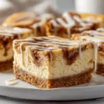 cinnamon roll cheesecake bars - featured image