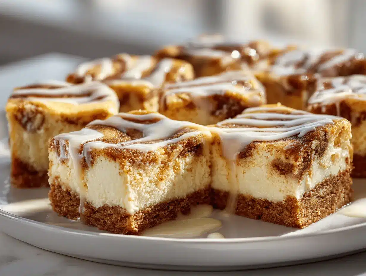 cinnamon roll cheesecake bars preparation steps