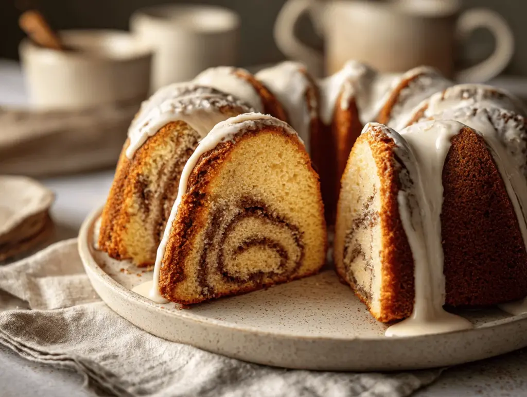 cinnamon swirl vanilla pound cake - featured image