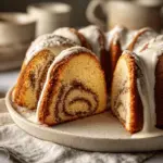 cinnamon swirl vanilla pound cake - featured image