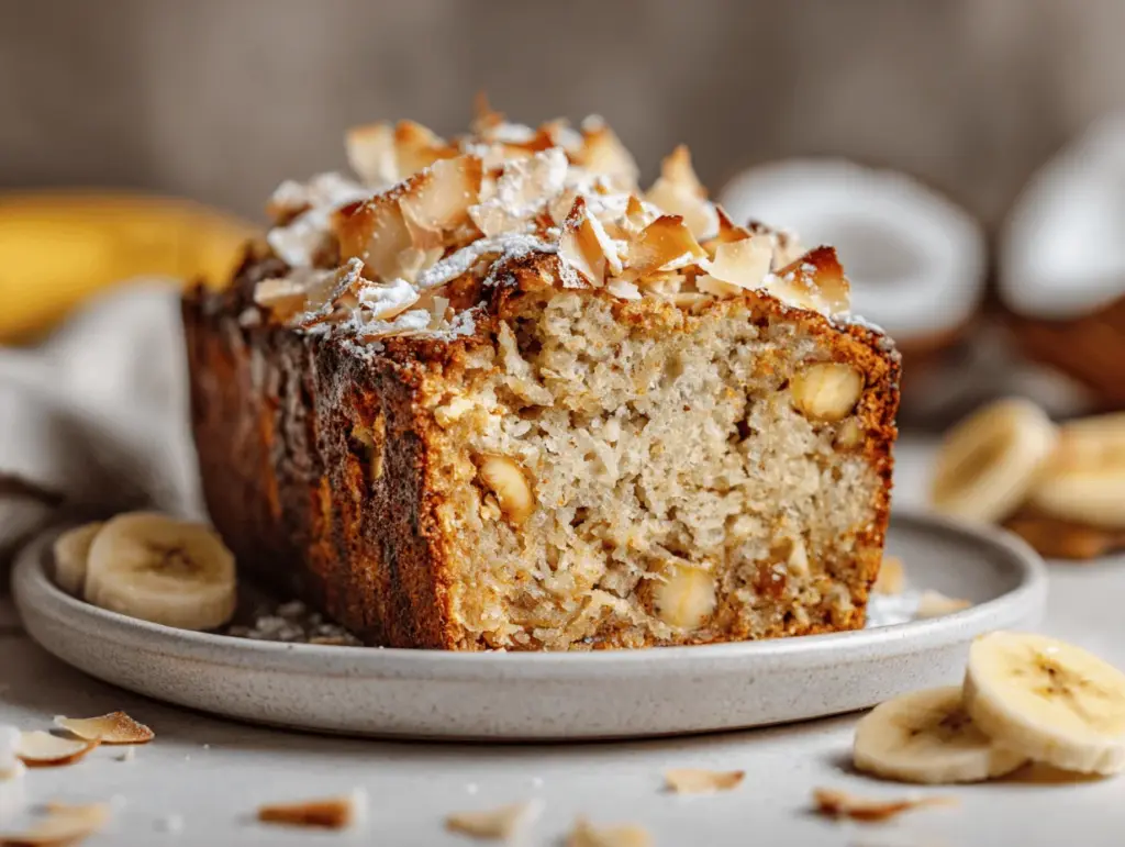 coconut banana bread - featured image
