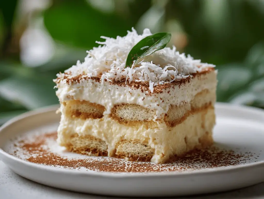coconut rum tres leches tiramisu - featured image