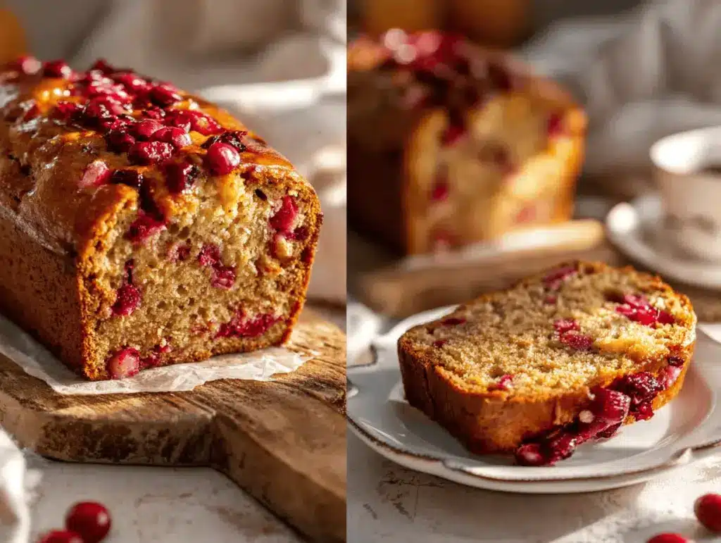 cranberry orange banana bread - featured image