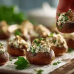 cream cheese stuffed mushrooms - featured image