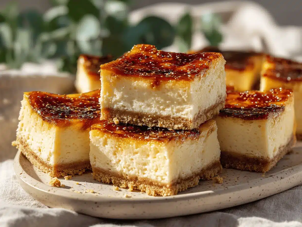 creme brûlée cheesecake bars preparation steps