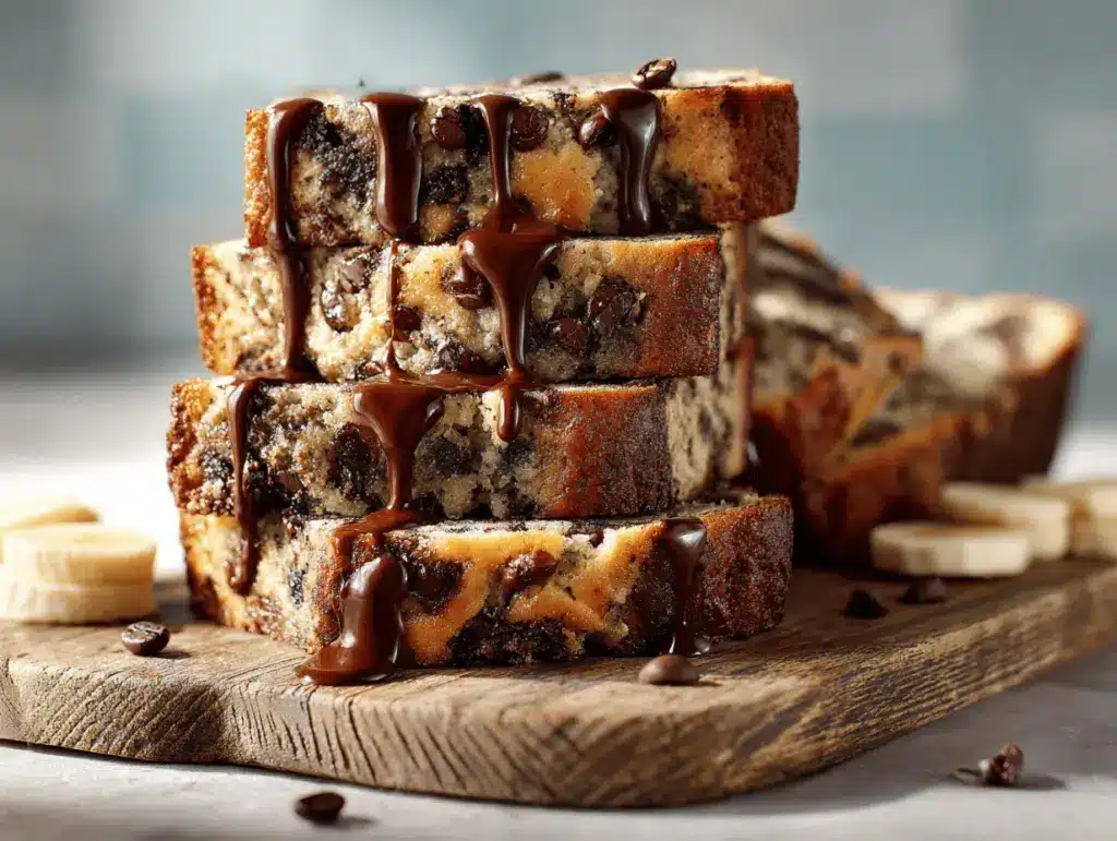 espresso chocolate banana bread - featured image