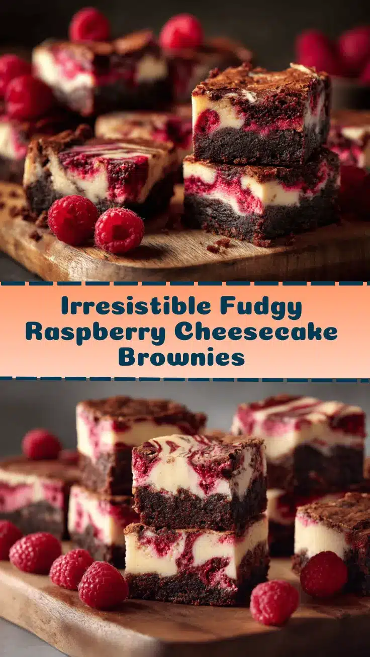 fudgy raspberry swirl cheesecake brownies recipe