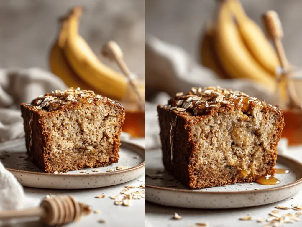 honey oat banana bread - featured image