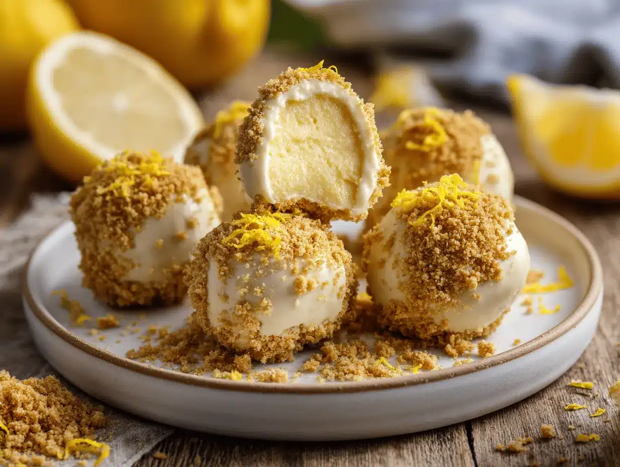 lemon cheesecake truffles preparation steps