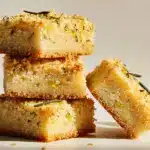 lemon rosemary shortbread bars - featured image