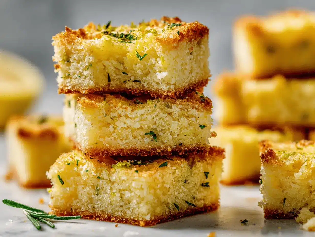 lemon rosemary shortbread bars preparation steps
