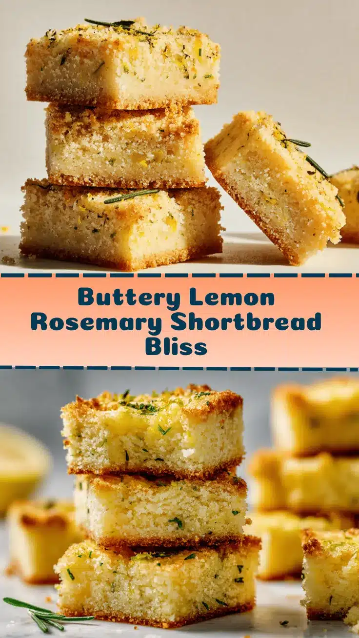 lemon rosemary shortbread bars recipe