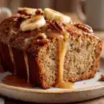 maple glazed banana bread - featured image