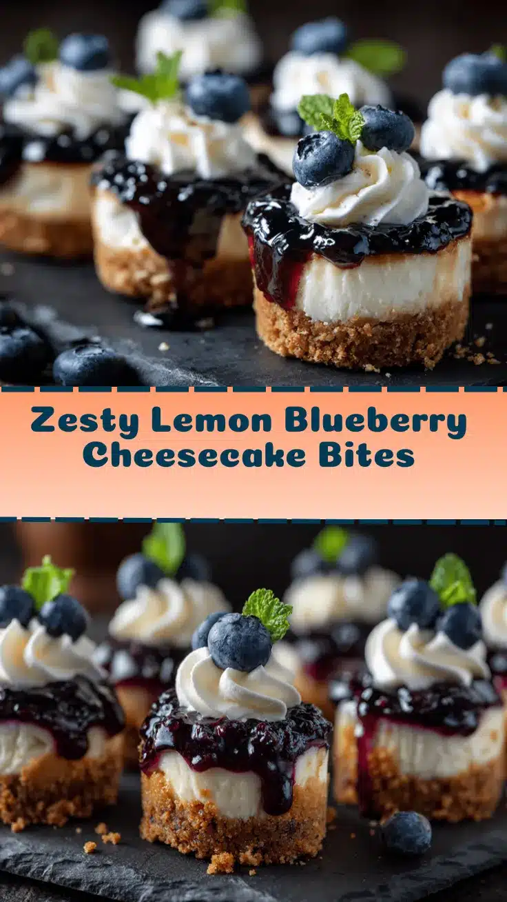 mini lemon blueberry cheesecake bites recipe