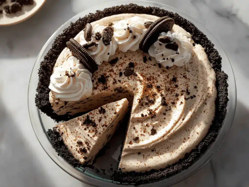 mocha Oreo ice cream pie - featured image