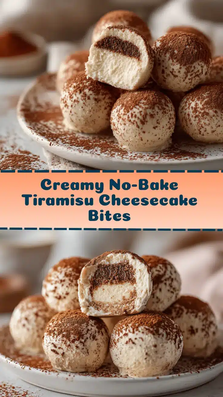 no-bake tiramisu cheesecake bites recipe