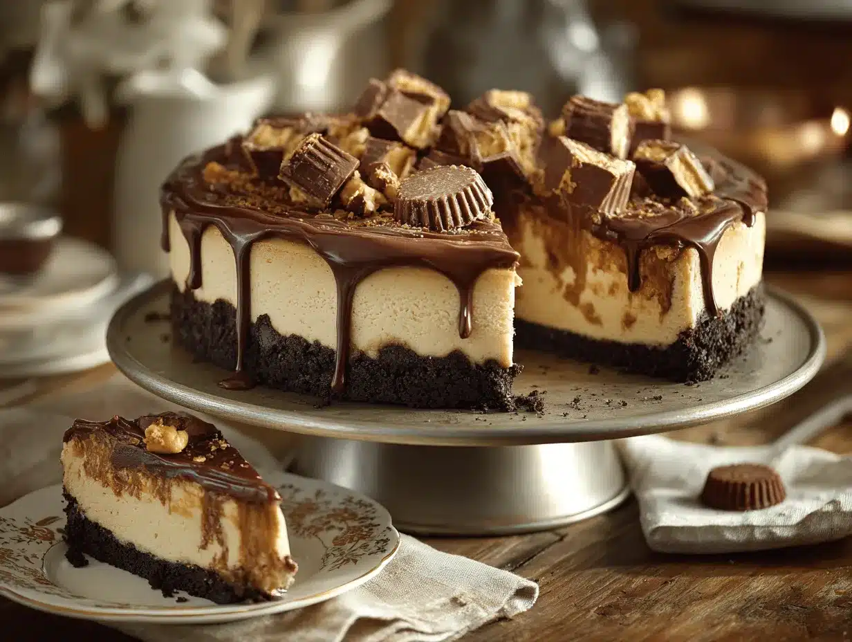 Peanut Butter Cup Millionaire’s Cheesecake preparation steps