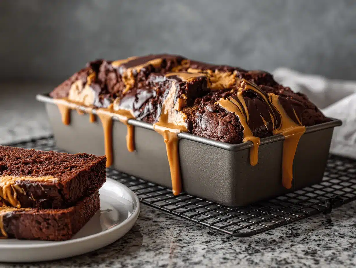 peanut butter swirl brownie bread preparation steps
