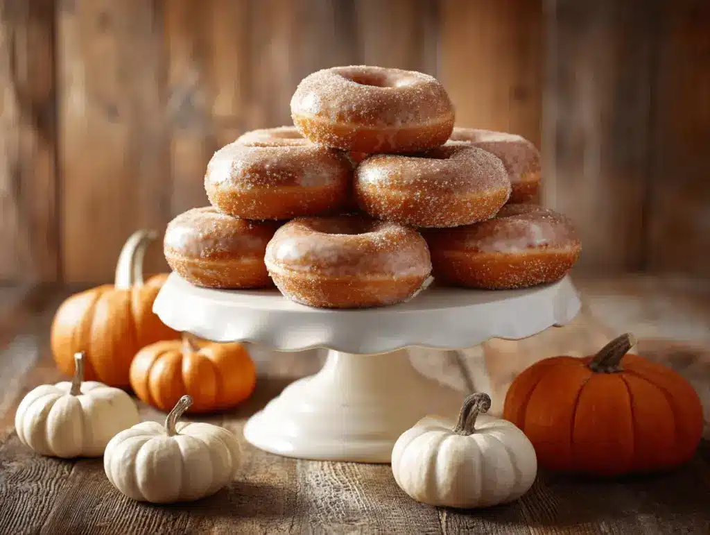 pumpkin spice cake donuts - featured image