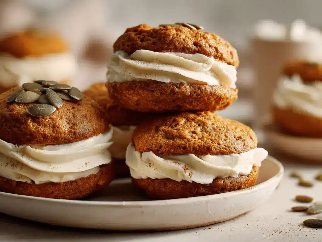 pumpkin spice whoopie pies - featured image