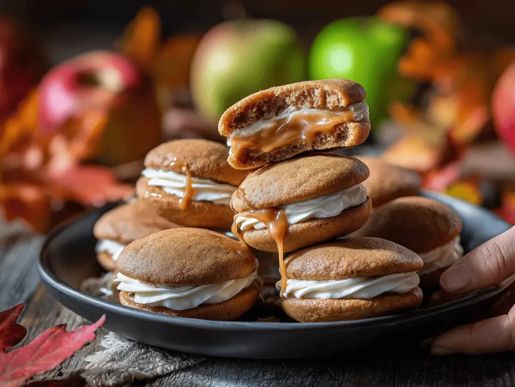 Salted Caramel Apple Cider Whoopie Pies - featured image