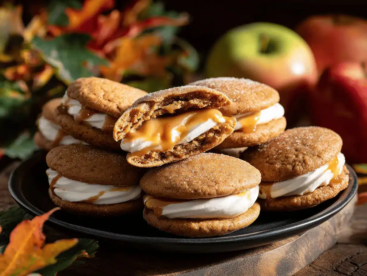 Salted Caramel Apple Cider Whoopie Pies preparation steps