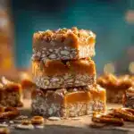 salted caramel pretzel oat bars - featured image