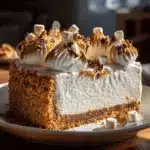smores marshmallow whip cheesecake - featured image