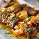 steak and shrimp skewers - featured image