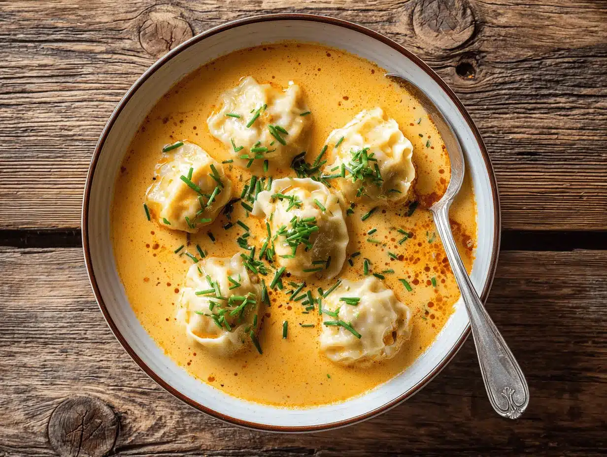 Thai coconut curry chicken dumpling soup preparation steps