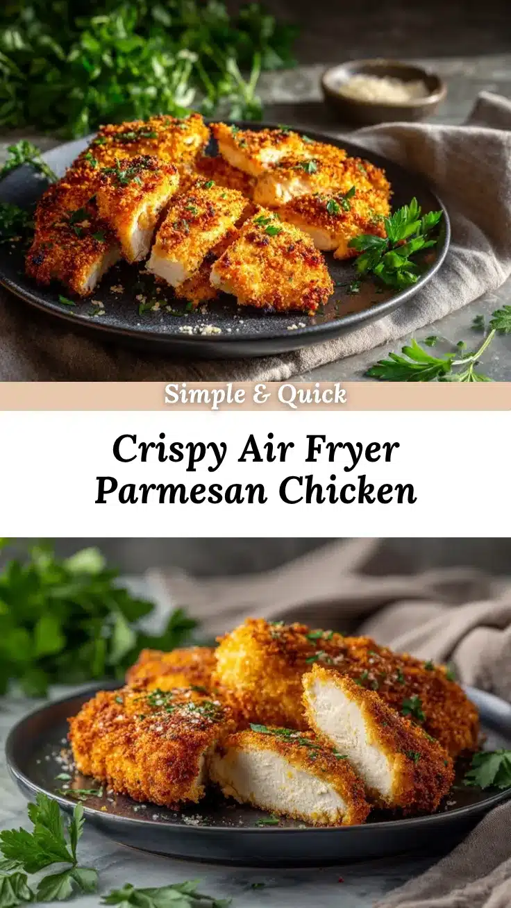 air fryer parmesan crusted chicken recipe
