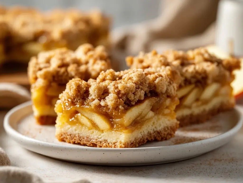 apple crumb bars - featured image