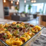 Cheese Steak Tortellini Casserole - featured image