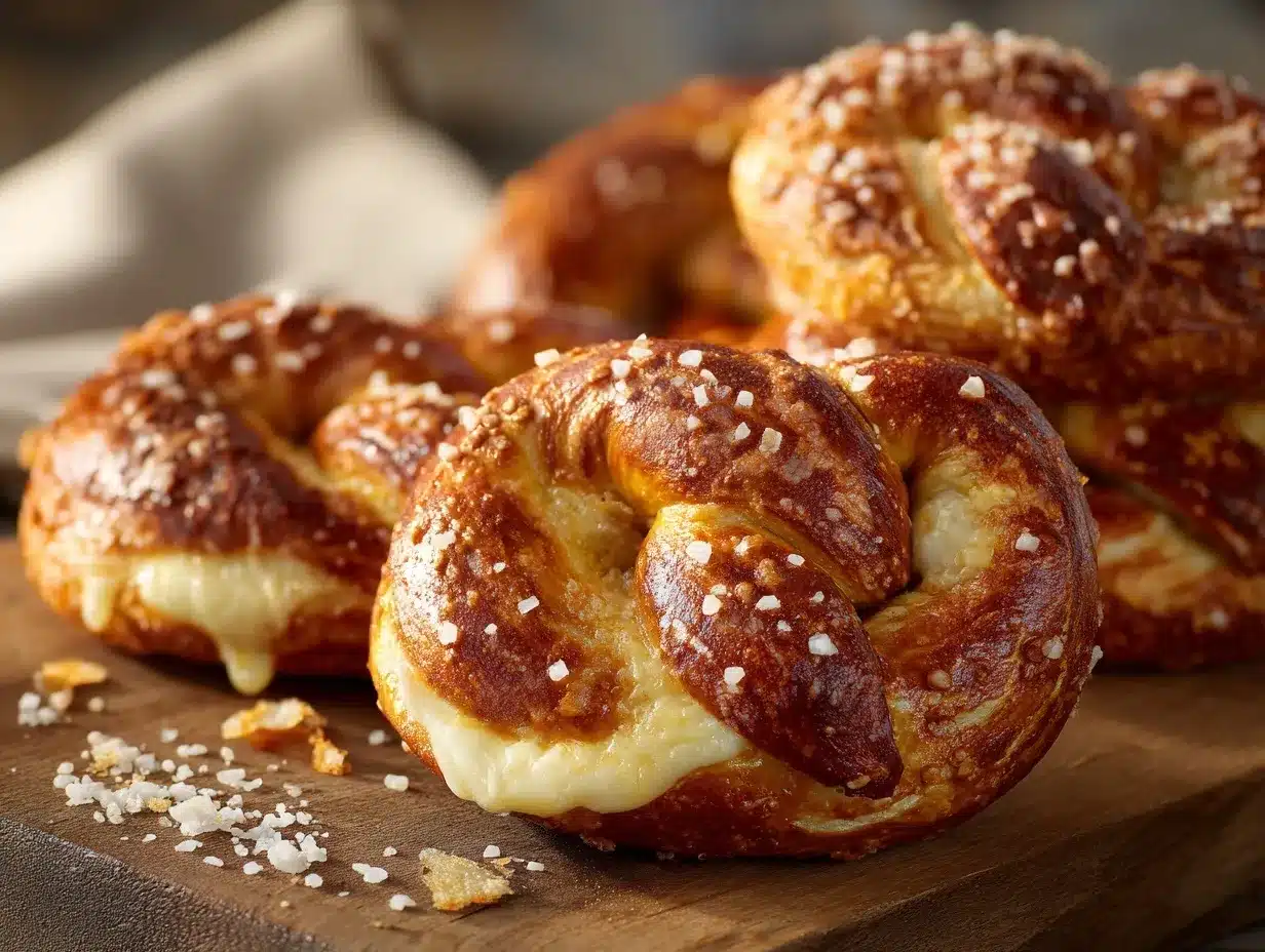 cheese-stuffed pretzels preparation steps