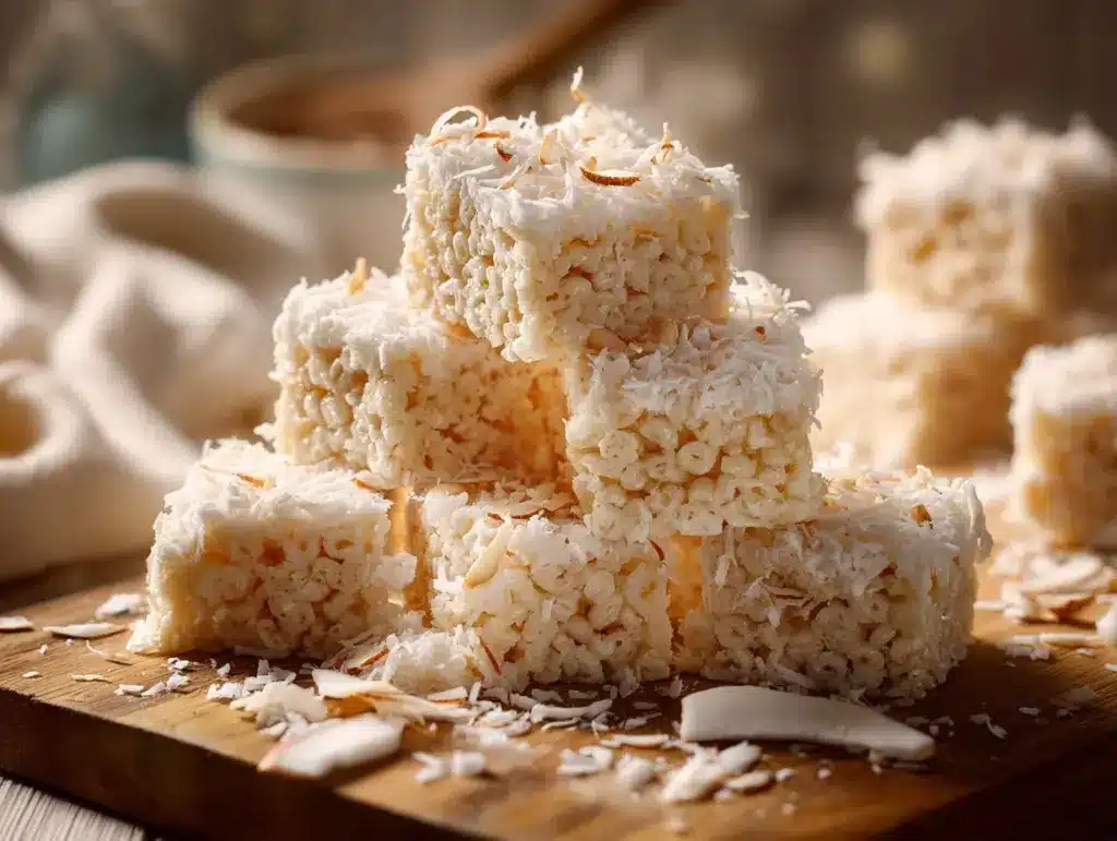 Coconut Rice Krispie Treats - featured image