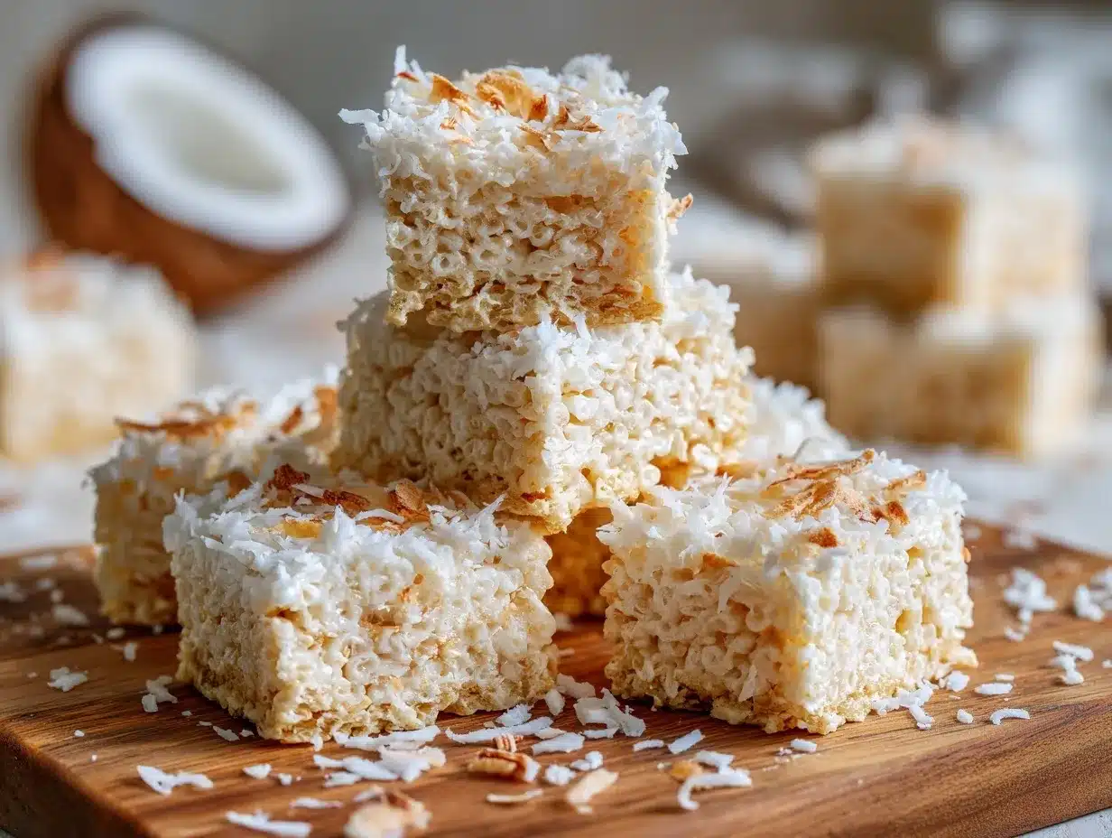 Coconut Rice Krispie Treats preparation steps