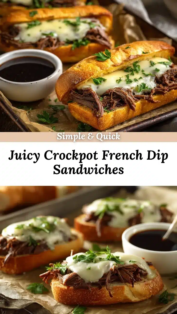 Crockpot French Dip Sandwiches recipe