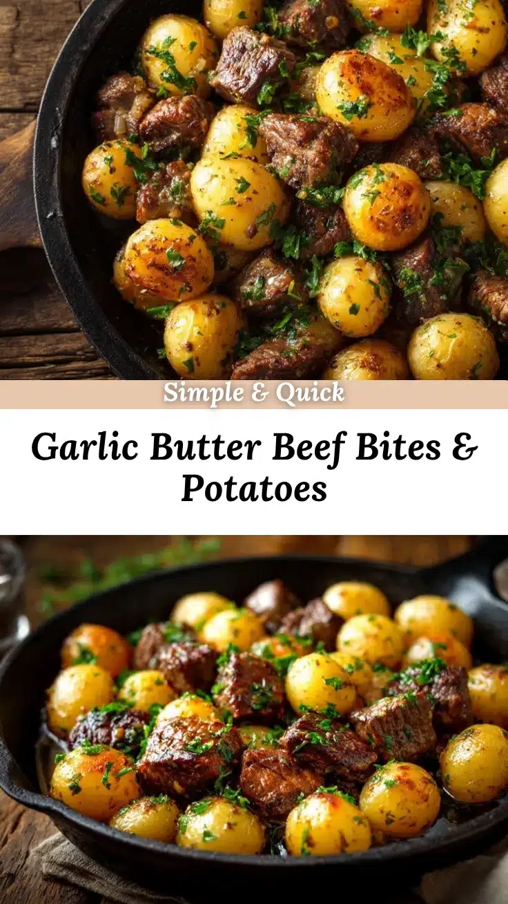 garlic butter beef bites recipe