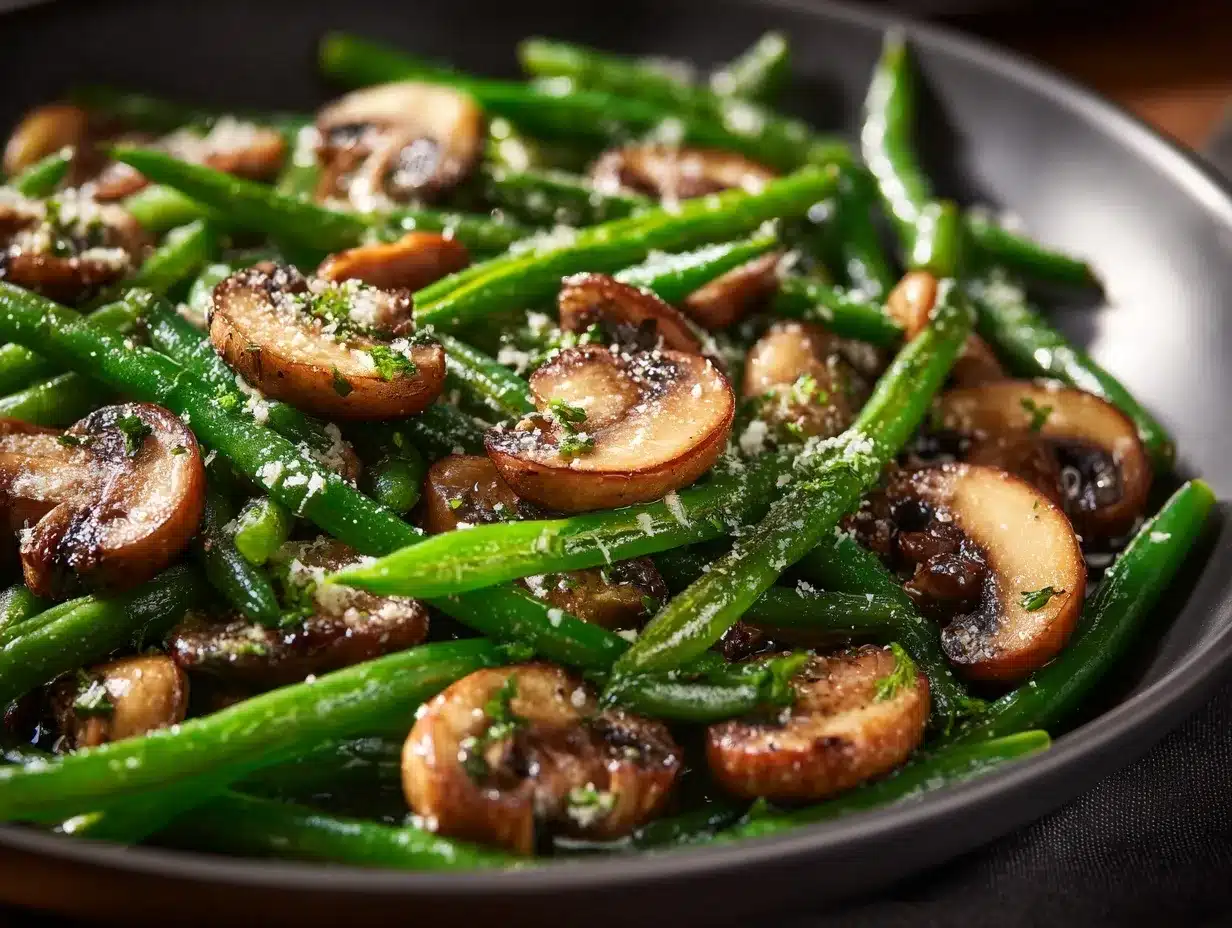 Garlic Butter Green Beans preparation steps