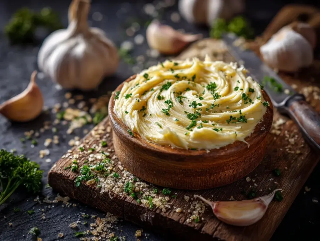 homemade garlic butter - featured image