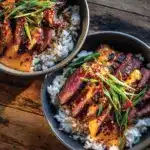 Korean BBQ Steak Rice Bowls - featured image