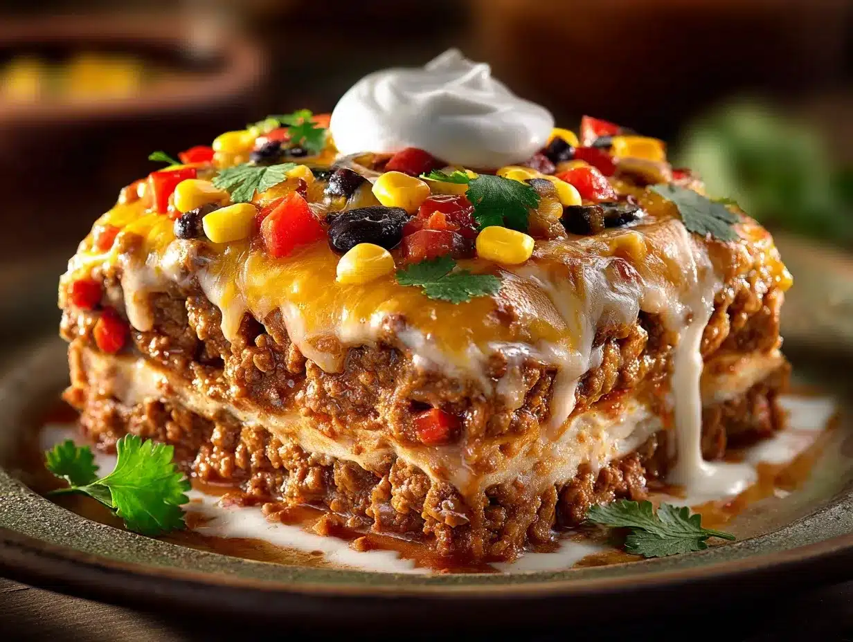 layered burrito casserole preparation steps